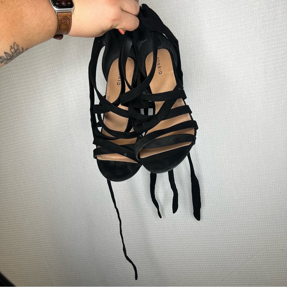 Torrid Black Strappy Heels - Picture 5 of 7